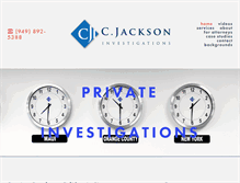 Tablet Screenshot of cjacksoninvestigations.com